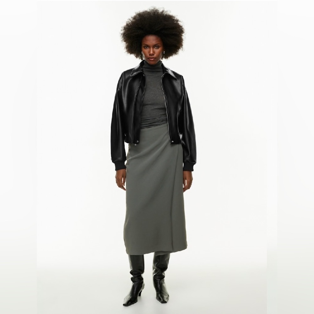 BNWT Aritzia Wilfred Tailored Wrap Union Maxi Skirt size 4